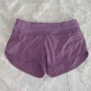 Purple lululemon shorts